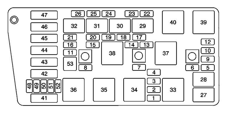 2004 cadillac deville cigarette lighter fuse 2004 Cadillac De Ville fuse box diagram